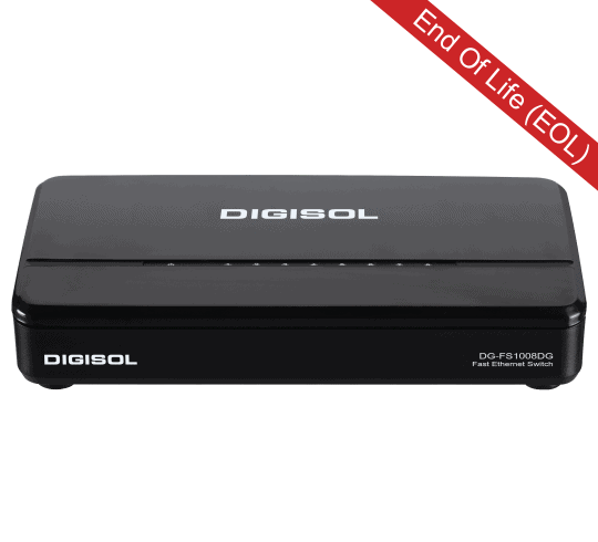 DG-FS1008DG (H/W Ver. C1) – Digisol 8 Port Fast Ethernet Unmanaged Desktop Switch