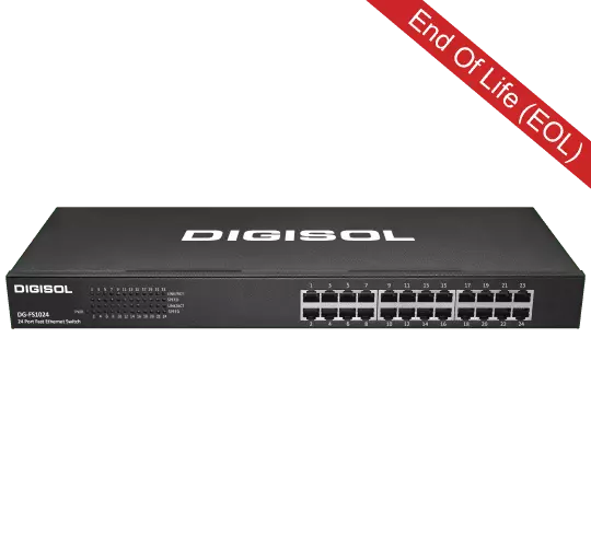 DG-FS1024 – DIGISOL 24 Port Fast Ethernet Unmanaged Switch