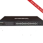 DG-FS1526HP – Digisol 24 Port Fast Ethernet PoE+ Smart Managed Switch with 2 Combo Ports