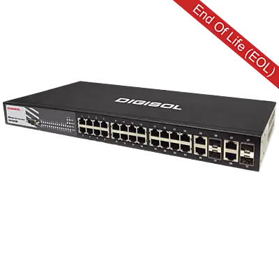 DG-FS4528E – Digisol 24 port Layer 2 Managed switch with 4 Gigabit Combo ports (RJ45/SFP)
