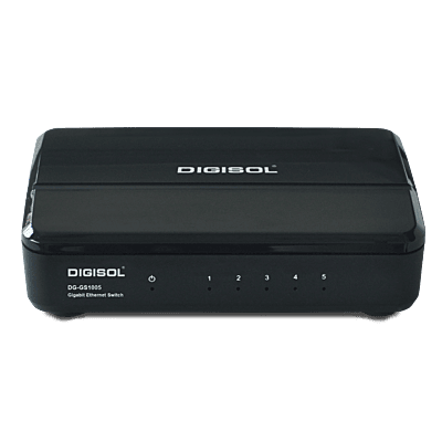DG-GS1005 – DIGISOL 5 Port 10/100/ 1000Mbps Gigabit Ethernet Unmanaged Desktop Switch