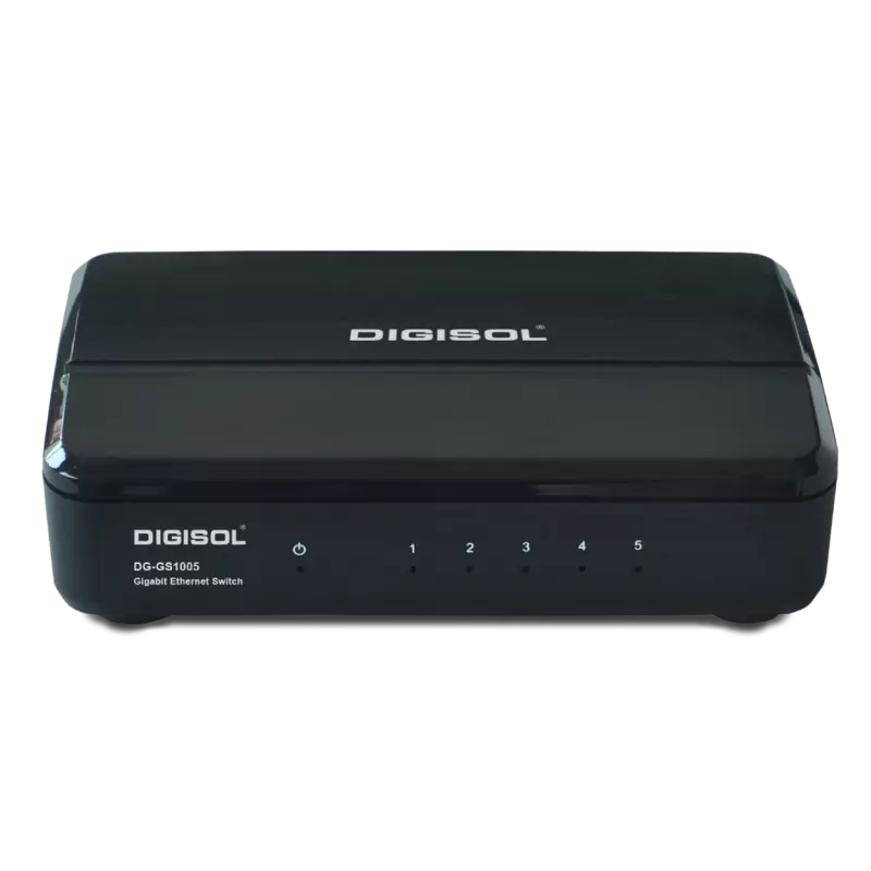 DG-GS1005 – DIGISOL 5 Port 10/100/ 1000Mbps Gigabit Ethernet Unmanaged Desktop Switch