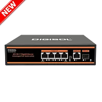 DIGISOL 4 Port PoE Gigabit Ethernet Unmanaged Switch with 2 1G Uplink Ports – DG-GS1006PFS-B