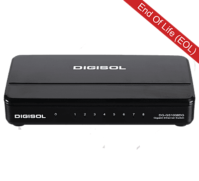 DG-GS1008DG (H/W Ver. C1) – Digisol 8 Port Gigabit Ethernet Unmanaged Desktop Switch