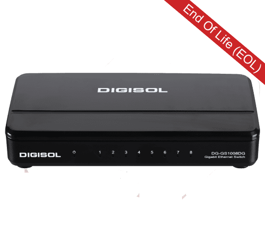 DG-GS1008DG (H/W Ver. C1) – Digisol 8 Port Gigabit Ethernet Unmanaged Desktop Switch