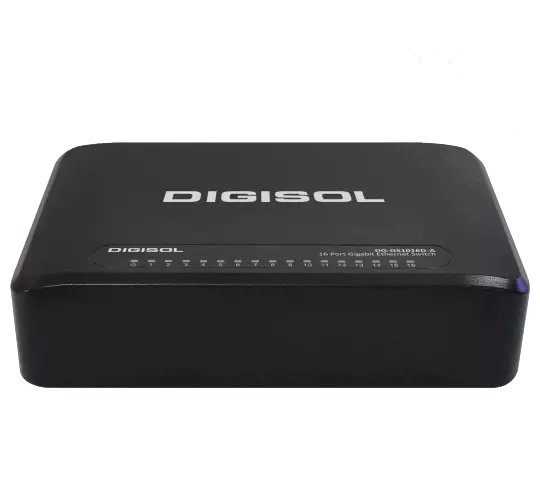 DG-GS1016D-A (H/W Ver. A1) – Digisol 16 Port Gigabit Ethernet Unmanaged Desktop Switch with External Power Adapter
