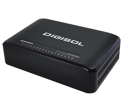 DG-GS1016D-A (H/W Ver. A1) – Digisol 16 Port Gigabit Ethernet Unmanaged Desktop Switch with External Power Adapter DG-GS1016D-A (H/W Ver. A1) – Digisol 16 Port Gigabit Ethernet Unmanaged Desktop Switch with External Power Adapter