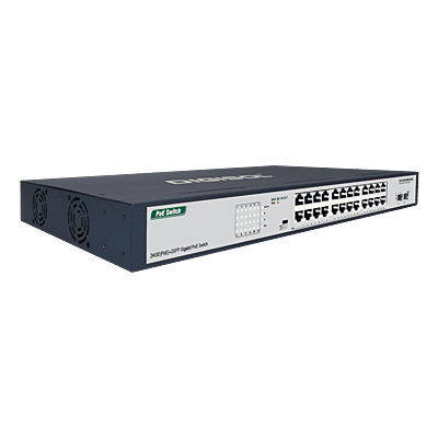 DIGISOL 24 Port PoE Gigabit Unmanaged Switch with 2 SFP Uplinks – DG-GS1024/EP
