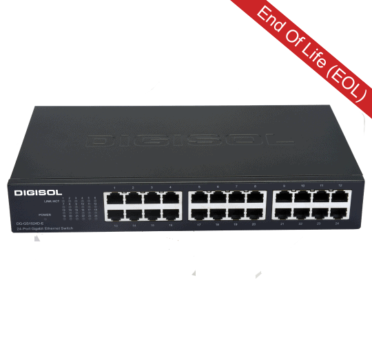 DG-GS1024D-E – Digisol 24 Port Gigabit Ethernet Unmanaged Switch