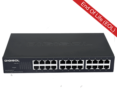 DG-GS1024D-E – Digisol 24 Port Gigabit Ethernet Unmanaged Switch
