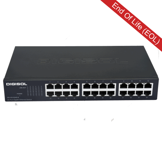 DG-GS1024D-E – Digisol 24 Port Gigabit Ethernet Unmanaged Switch