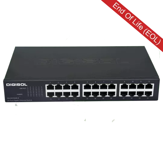 DG-GS1024D-E – Digisol 24 Port Gigabit Ethernet Unmanaged Switch