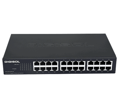 DG-GS1024D-E – Digisol 24 Port Gigabit Ethernet Unmanaged Switch