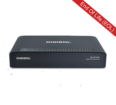 DG-GS1024D – DIGISOL 24 Port 10/100/1000Mbps Gigabit Ethernet Unmanaged Desktop Switch