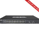 DG-GS1528HP – Digisol 24 Port Gigabit Ethernet Layer 2 Web Managed PoE+ Switch with 4 Gigabit SFP Ports