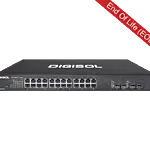 DG-GS1528HP – Digisol 24 Port Gigabit Ethernet Layer 2 Web Managed PoE+ Switch with 4 Gigabit SFP Ports