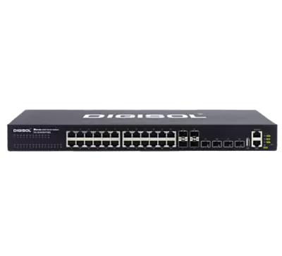 DG-GS4628HPSE2- DIGISOL 24 Port Gigabit Ethernet PoE Access Layer 3 Switch with 4 10 Gigabit SFP+ Uplink Ports