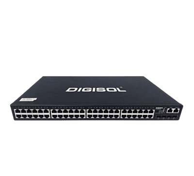 DIGISOL 48 Port Gigabit Ethernet Access Layer 3 PoE Switch with 4 10 Gigabit SFP+ Uplink Ports-DG-GS4652HPSE