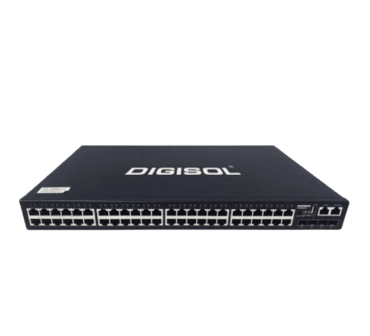 DIGISOL 48 Port Gigabit Ethernet Access Layer 3 PoE Switch with 4 10 Gigabit SFP+ Uplink Ports-DG-GS4652HPSE