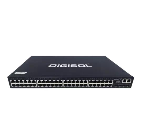 DIGISOL 48 Port Gigabit Ethernet Access Layer 3 PoE Switch with 4 10 Gigabit SFP+ Uplink Ports-DG-GS4652HPSE