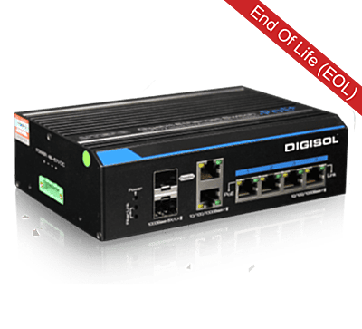 DG-IS1006GPH-A – DG-IS1006GPF – Digisol Unmanaged Din-Rail Industrial PoE Gigabit Switch