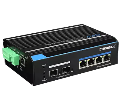 DG-IS4506HPE – Digisol L2 Managed Din-Rail Industrial Gigabit PoE Switch
