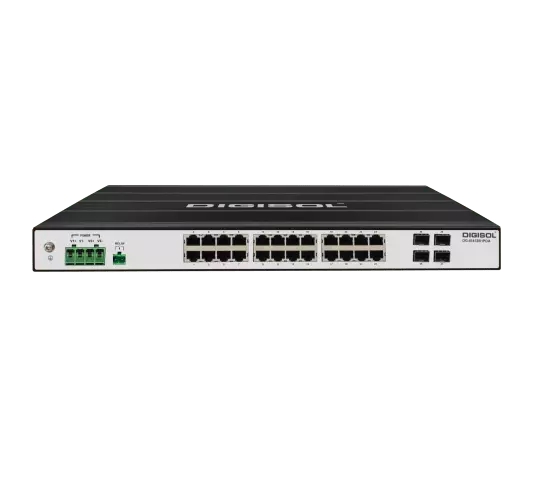 DIGISOL 24-Port Gigabit + 4G SFP L2 Managed Industrial PoE Switch – DG-IS4528HPDA