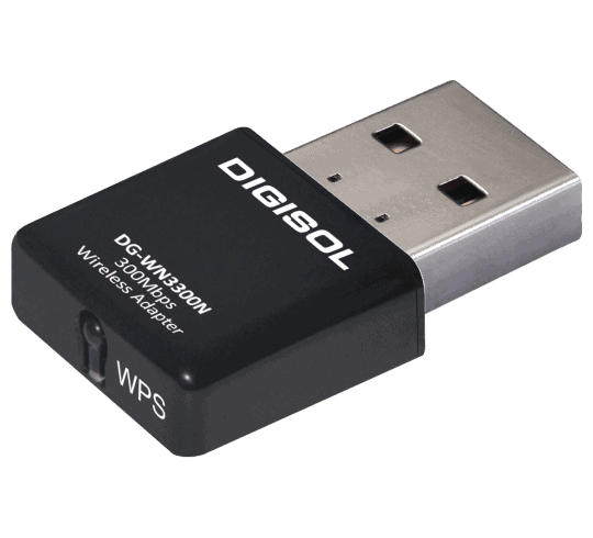 DG-WN3300N (H/W Ver. C1) – Digisol 802.11n 300Mbps Wireless USB Adapter