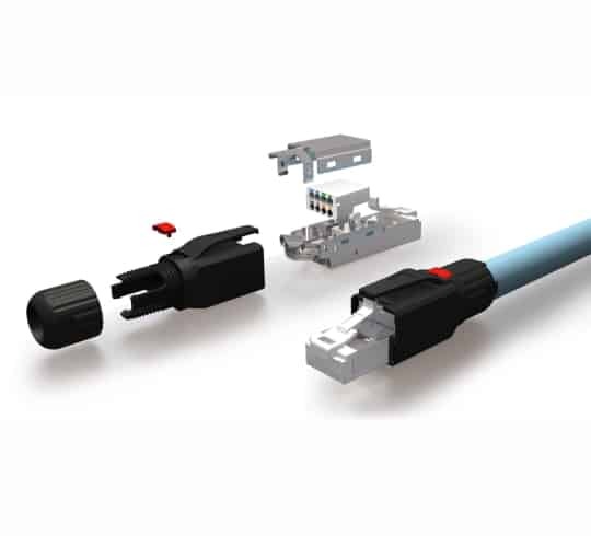 Digisol Enterprise ConvergeX Industrial Field Plugs Cat 6A STP, 5 Piece, 180°, Toolless, PoE+