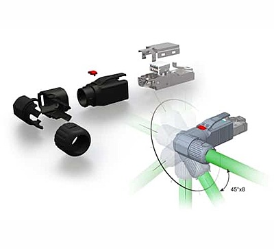 Digisol Industrial Field Plug Cat 6A STP, 7 Piece, 360°, Toolless, PoE+ DGC-RJPSCA-Z