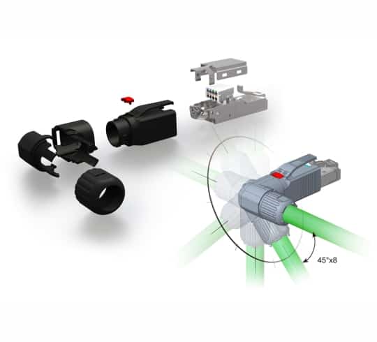 Digisol Industrial Field Plug Cat 6A STP, 7 Piece, 360°, Toolless, PoE+ DGC-RJPSCA-Z