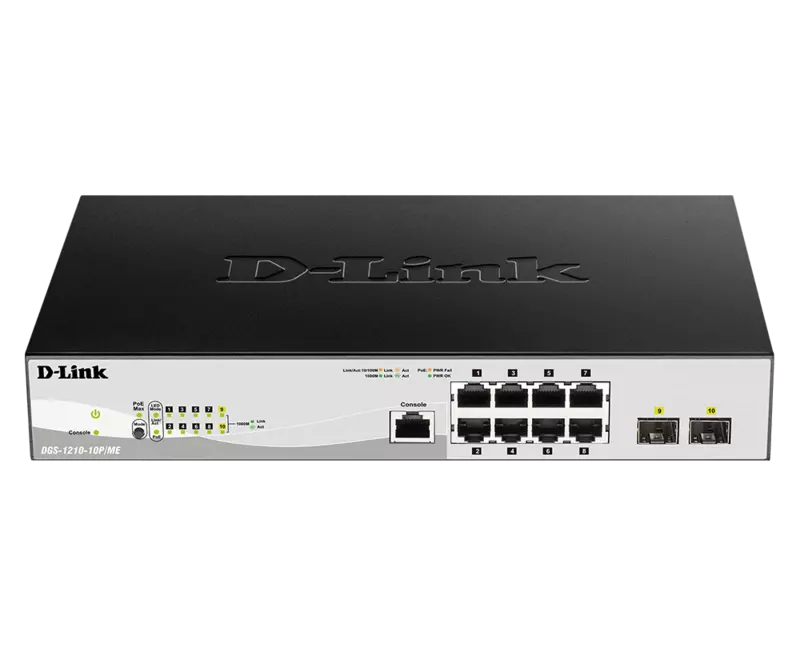 Dlink 10 Port Network POE Switch DGS-1210-10P
