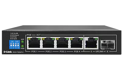 Dlink 4+2 Port POE Switch DGS-F1006P
