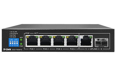 Dlink 4+2 Port POE Switch DGS-F1006P