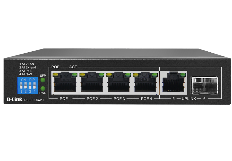 Dlink 4+2 Port POE Switch DGS-F1006P