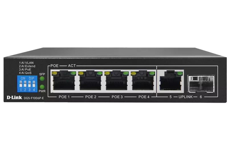 Dlink 4+2 Port POE Switch DGS-F1006P