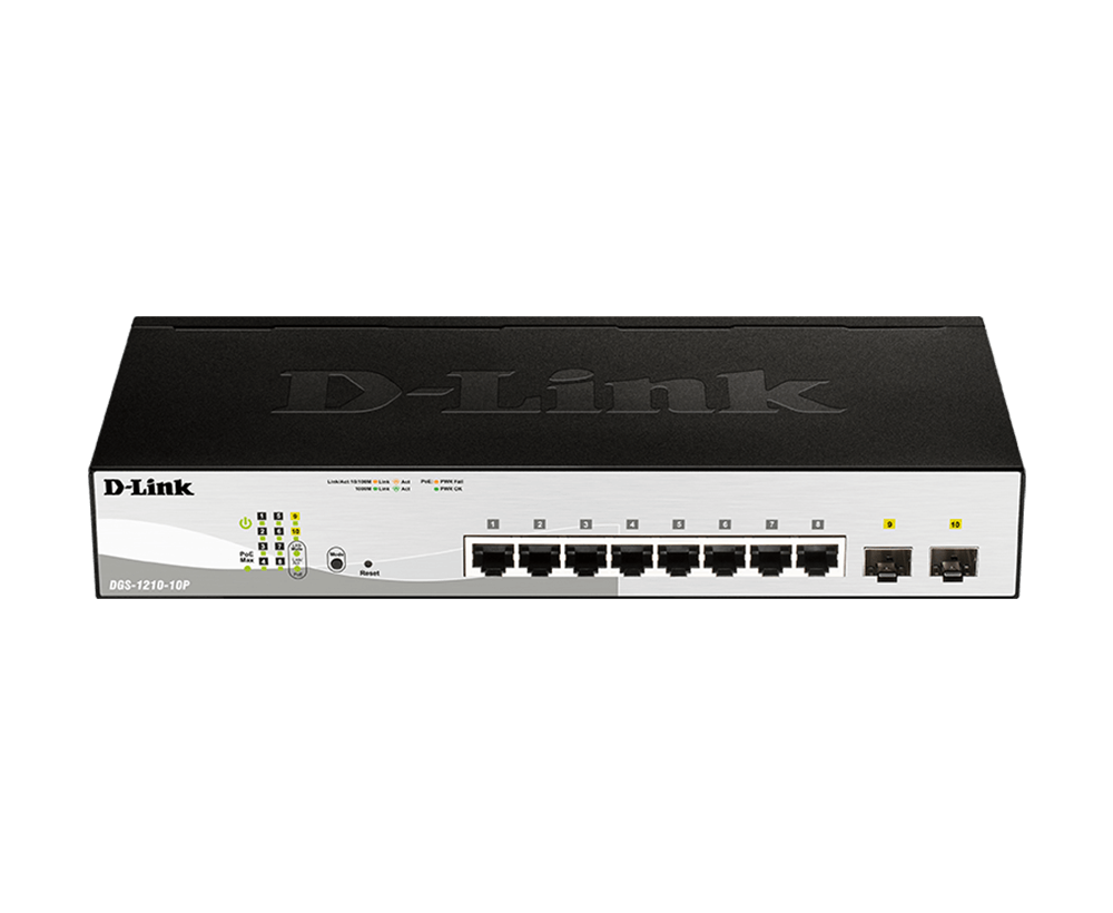 D-Link Business Web Smart 8-Port Gigabit Switch (DGS-1210-10P)