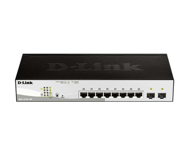 D-Link Business Web Smart 8-Port Gigabit Switch (DGS-1210-10P)