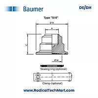 Baumer DE/DH Flush Diaphragm Sanitary Seal