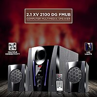 Intex DIGI 2100 FMUB 2.1 Channel Multimedia Speaker – 40W, USB/BT/AUX, LED Display & Glowing Lights with IR Remote Control Intex DIGI 2100 FMUB 2.1 Channel Multimedia Speaker – 40W, USB/BT/AUX, LED Display & Glowing Lights with IR Remote Control