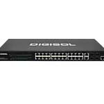 DG-GS1528HP/C – Digisol 24 Port Layer 2 Web managed Gigabit Ethernet PoE+ Switch with 2 Giga Combo Ports + 2 Gigabit SFP Ports