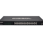 DG-GS1528HP/C – Digisol 24 Port Layer 2 Web managed Gigabit Ethernet PoE+ Switch with 2 Giga Combo Ports + 2 Gigabit SFP Ports