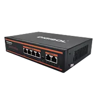 DIGISOL 4 Port PoE Fast Ethernet Unmanaged Switch with 2 Uplink Ports – DG-FS1006PF-B