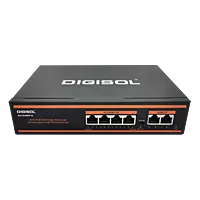 DIGISOL 4 Port PoE Fast Ethernet Unmanaged Switch with 2 Uplink Ports – DG-FS1006PF-B