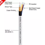 DIGISOL CCTV 3+1 Premium Cable, 90mtrs – DGC-CC3S4F-9WCP