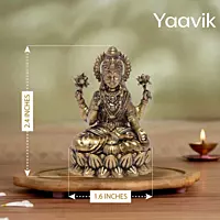Goddess Lakshmi – Lotus Abundance | Fine Brass | 2.5”