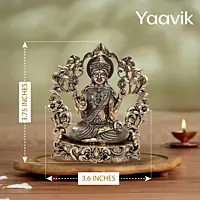 Goddess Lakshmi – Floral Temple Grace | Fine Brass | 4”