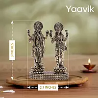 Lord Vishnu with Goddess Lakshmi – Sacred Union | Fine Brass | 3”