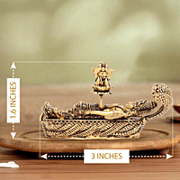 Ananthashayana Vishnu – Cosmic Rest | Fine Brass | 1.5”