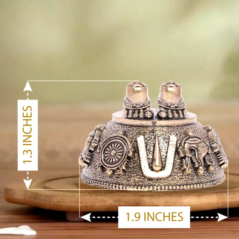 Perumal Paadam (Divine Feet) – Sacred Presence | Fine Brass | 1.5”